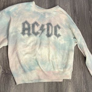 AC/DC crewneck, XXL juniors, tie dye